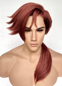 X-MEN 97 Gambit Auburn Straight Yaki Lace Front Synthetic Hair Men's Wig LF6057