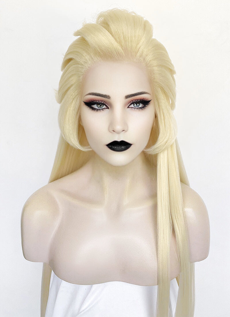 Hazbin Hotel Lilith Light Blonde Yaki Straight Lace Front