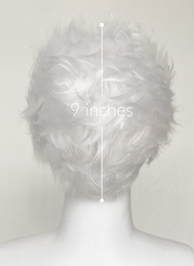 Short white hair wig mens hotsell