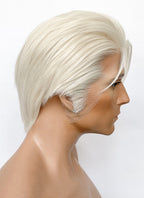 Final Fantasy Remake 7 President Rufus Shinra Platinum Blonde Straight Lace Front Synthetic Men's Wig LF6078