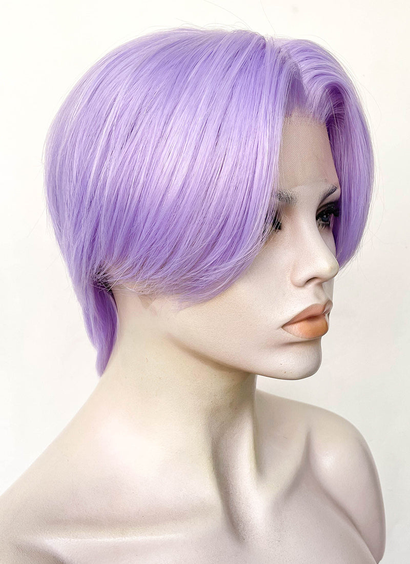 Pastel Purple Straight Lace Front Synthetic Men's Wig