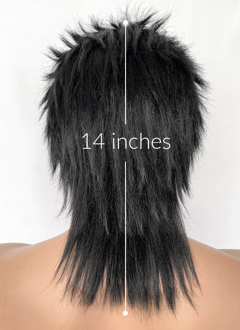 Final Fantasy VII Zack Fair Natural Black Straight Yaki Lace Front