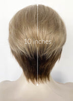 Blonde Brown Peekaboo Straight Lace Front Synthetic Men's Wig LF6108