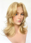 Marvel Rivals Invisible Woman Blonde Curtain Bangs Wavy Lace Front Synthetic Wig LF6114
