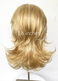 Marvel Rivals Invisible Woman Blonde Curtain Bangs Wavy Lace Front Synthetic Wig LF6114