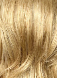 Marvel Rivals Invisible Woman Blonde Curtain Bangs Wavy Lace Front Synthetic Wig LF6114