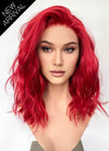 Red Wavy Lace Front Synthetic Hair Wig LF6115