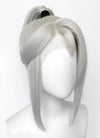 Valorant Jett Silver Grey Straight Yaki Lace Front Synthetic Wig With Ponytail LF6118