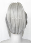 Valorant Jett Silver Grey Straight Yaki Lace Front Synthetic Wig With Ponytail LF6118