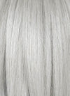 Valorant Jett Silver Grey Straight Yaki Lace Front Synthetic Wig With Ponytail LF6118