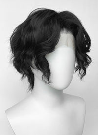 Demon Slayer: Kimetsu no Yaiba Muzan Kibutsuji Black Wavy Lace Front Synthetic Men's Wig LF6136