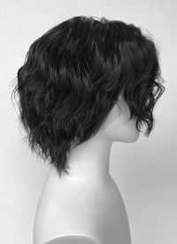 Demon Slayer: Kimetsu no Yaiba Muzan Kibutsuji Black Wavy Lace Front Synthetic Men's Wig LF6136