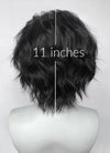 Demon Slayer: Kimetsu no Yaiba Muzan Kibutsuji Black Wavy Lace Front Synthetic Men's Wig LF6136