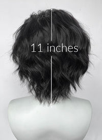 Demon Slayer: Kimetsu no Yaiba Muzan Kibutsuji Black Wavy Lace Front Synthetic Men's Wig LF6136