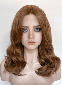 M3GAN 2.0 M3gan Chestnut Brown Wavy Lace Front Synthetic Hair Wig LF6137