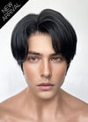 KPop Demon Hunters Saja Boys JINU Jet Black Straight Lace Front Synthetic Men's Wig LF6140