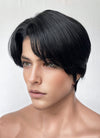 KPop Demon Hunters Saja Boys JINU Jet Black Straight Lace Front Synthetic Men's Wig LF6140