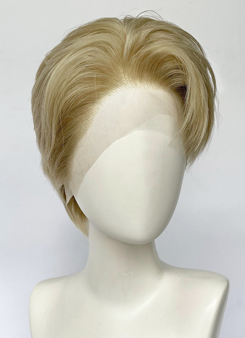 Golden Blonde Straight Lace Front Synthetic Hair Wig LF6143