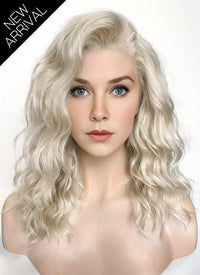 The Fantastic Four Invisible Woman Sue Storm Light Ash Blonde Wavy Lace Front Synthetic Hair Wig LF6144