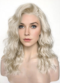 The Fantastic Four Invisible Woman Sue Storm Light Ash Blonde Wavy Lace Front Synthetic Hair Wig LF6144
