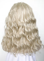 The Fantastic Four Invisible Woman Sue Storm Light Ash Blonde Wavy Lace Front Synthetic Hair Wig LF6144