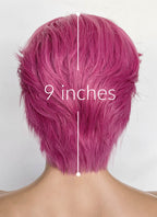 KPop Demon Hunters Saja Boys Abby Hot Pink Straight Lace Front Synthetic Men's Wig LF6145