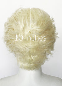 Light Blonde Wavy Lace Front Synthetic Men's Wig LF6149