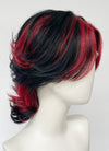 Black Mixed Red Wavy Lace Front Synthetic Men's Wig LF6151