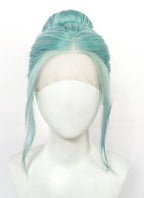 Pastel Green Braided Yaki Lace Front Synthetic Hair Wig LF6152A