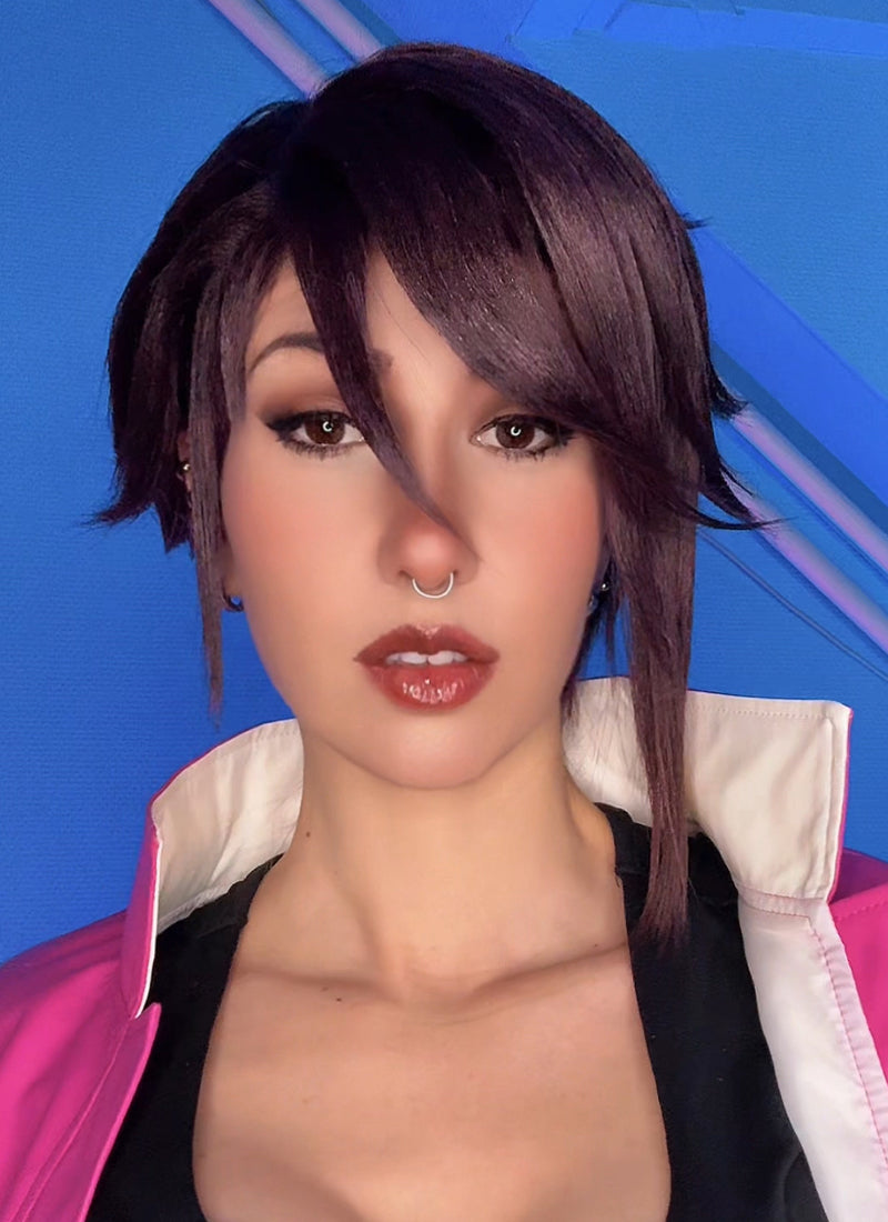 Dispatch Courtney Invisigal Deep Violet Straight Yaki Lace Front Synthetic Hair Wig LF6159