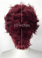 Demon Slayer Kimetsu no Yaiba Tanjiro Kamado Black With Red Wavy Lace Front Synthetic Men's Wig LF6162