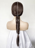 Tomb Raider Lara Croft Brunette Braided Lace Front Synthetic Hair Wig LF6170