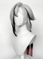 Genshin Impact Arlecchino Grey Black Red Brown Mixed Straight Yaki Lace Front Synthetic Wig LF6174
