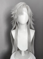 Love and Deepspace Sylus Pastel Light Grey Straight Lace Front Synthetic Men's Wig LF6177