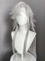 Love and Deepspace Sylus Pastel Light Grey Straight Lace Front Synthetic Men's Wig LF6177