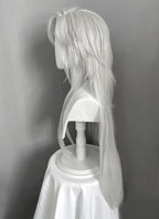 Love and Deepspace Sylus Pastel Light Grey Straight Lace Front Synthetic Men's Wig LF6177
