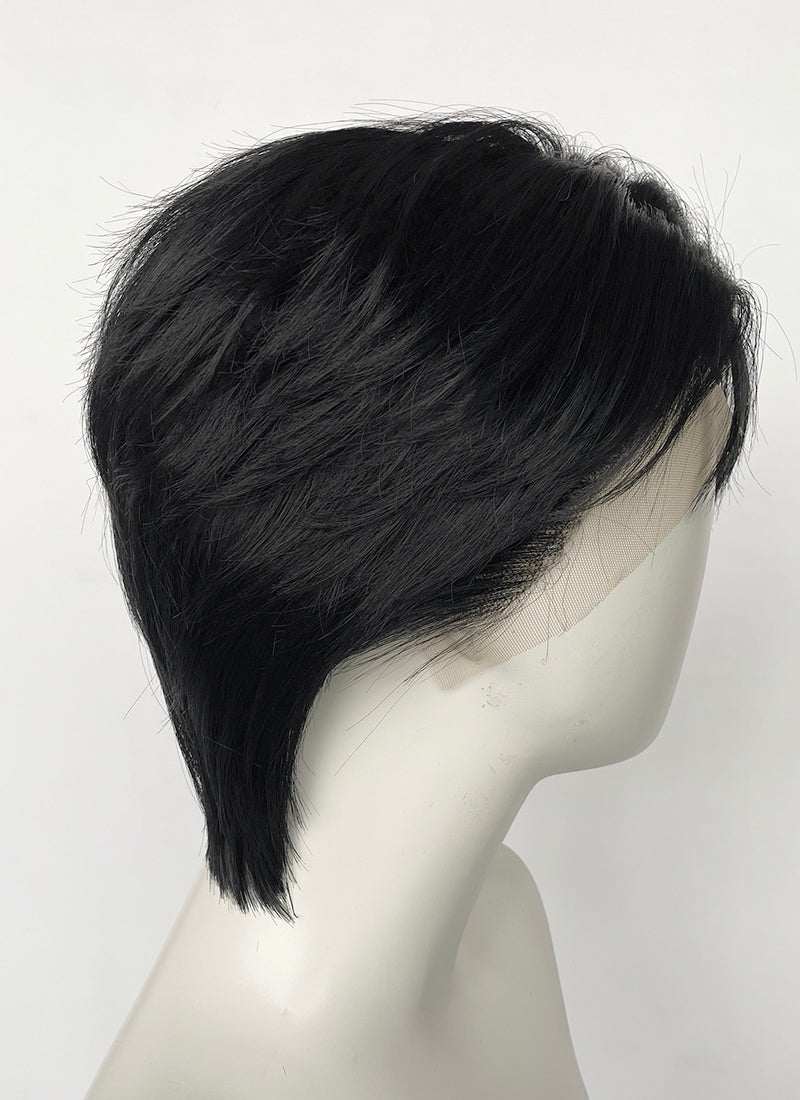 Jujutsu Kaisen Yuta Okkotsu Jet Black Straight Lace Front Synthetic Men's Wig LF6179