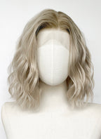 Resident Evil Requiem Grace Ashcrof Ash Blonde With Brown Roots Wavy Lace Front Synthetic Hair Wig LF6181