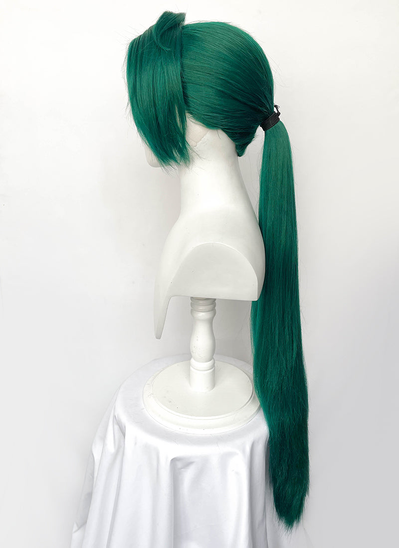 Pokemon Scarlet Pokemon Violet Rika Green Ponytail Lace Front Wig LF6187