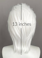 White Straight Lace Front Synthetic Men's Wig LF6188