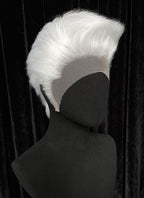 Critical Role The Legend of Vox Machina Percy Straight Pure White 13" x 5" Lace Top Synthetic Men's Wig LF6196