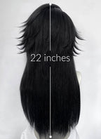 Final Fantasy Vincent Valentine Black Straight Lace Front Synthetic Men's Wig LF6198