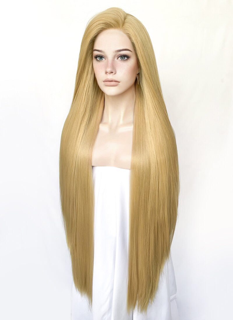 Straight Yaki Blonde Lace Front Synthetic Wig LF701S – Wig