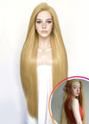 Straight Yaki Blonde Lace Front Synthetic Wig LF701S