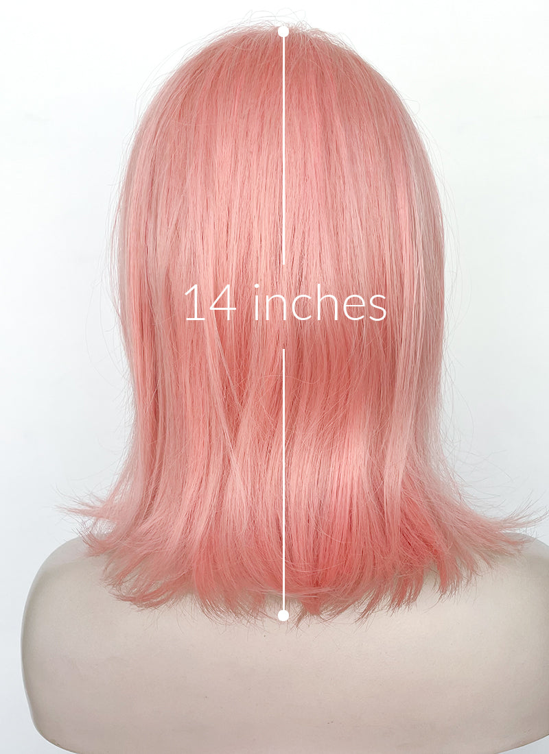 Pink Straight Lace Front Synthetic Wig | WigIsFashion – Wig