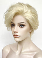 Light Blonde Wavy Lace Front Synthetic Hair Wig LF8018