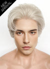Pastel Grey Blonde Straight Lace Front Synthetic Men's Wig LF8038