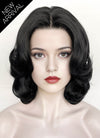 Snow White 1937 Jet Black Wavy Bob Lace Front Synthetic Wig LF8040