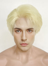 Blonde Straight Lace Front Synthetic Men's Wig LF8049