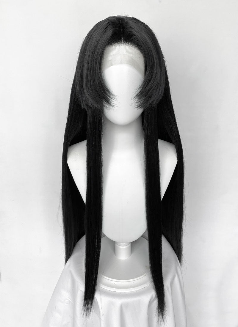 Demon Slayer: Kimetsu no Yaiba Kanae Kocho Yaki Natural Black Straight Lace Front Synthetic Wig LF8050